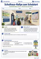Vorschau - Arbeitsblätter - Schulhaus-Rallye zum Schulstart Arbeitsheft Klasse 5 bis 6 Orientierung neue Schule - Deckblatt