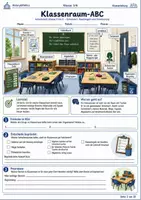 Vorschau - Arbeitsblätter - Klassenraum-ABC Arbeitsheft Klasse 5 bis 6 Schulstart Raumregeln und Orientierung - Deckblatt