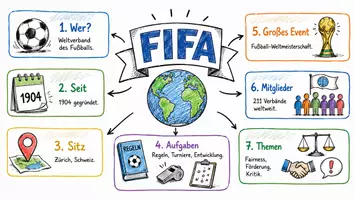 Vorschau - Arbeitsblätter - AB mit Fragen zum Thema "FIFA" + Lösungsblatt + Infografik - Seite 1