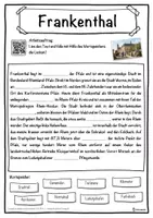 Vorschau - Unterrichtsreihen - Frankenthal Lückentext mit Wortspeicher Hörverstehen und Suchsel - Seite 1