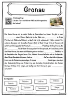 Vorschau - Unterrichtsreihen - Gronau Lückentext mit Wortspeicher Hörverstehen und Suchsel - Seite 1