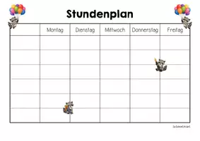 Vorschau - Arbeitsblätter - Waschbärenklasse - Stundenplan (Klassentier) - Seite 3