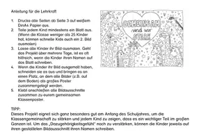 Vorschau - Mal- und Bastelvorlagen - Klassenposter - Gemeinsam sind wir stark - Giraffenklasse - Seite 3