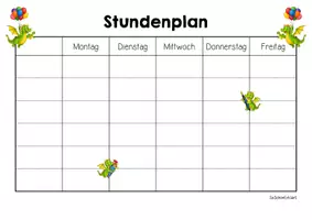 Vorschau - Arbeitsblätter - Drachenklasse - Stundenplan (Klassentier) - Seite 3