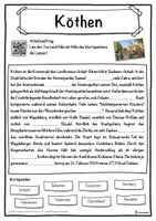 Vorschau - Unterrichtsreihen - Köthen Lückentext mit Wortspeicher Hörverstehen und Suchsel - Seite 1