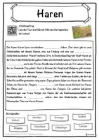 Vorschau - Unterrichtsreihen - Haren Lückentext mit Wortspeicher Hörverstehen und Suchsel - Seite 1