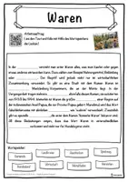 Vorschau - Unterrichtsreihen - Waren Lückentext mit Wortspeicher Hörverstehen und Suchsel - Seite 1