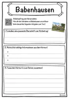 Vorschau - Unterrichtsreihen - Babenhausen Lückentext mit Wortspeicher Hörverstehen und Suchsel - Seite 3