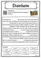 Vorschau - Unterrichtsreihen - Steinheim Lückentext mit Wortspeicher Hörverstehen und Suchsel - Seite 1