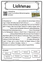 Vorschau - Unterrichtsreihen - Lichtenau Lückentext mit Wortspeicher Hörverstehen und Suchsel - Seite 1