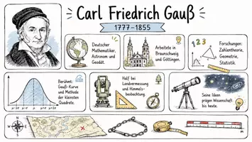 Vorschau - Arbeitsblätter - Arbeitsblätter zum Thema "Carl Friedrich Gauß" + Lösung & MP3 + Infografik - Seite 1