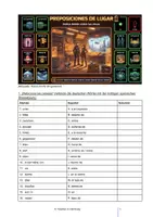 Vorschau - Unterrichtsreihen - Spanische Grammatik: Ortspräpositionen / Konjunktionen + Audio - Deckblatt