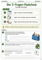 Vorschau - Arbeitsblätter - Schulranzen-Check Arbeitsheft Klasse 5 bis 6 Schulstart Tasche sinnvoll packen - Seite 2