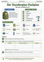 Vorschau - Arbeitsblätter - Schulranzen-Check Arbeitsheft Klasse 5 bis 6 Schulstart Tasche sinnvoll packen - Seite 3