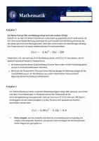 Vorschau - Arbeitsblätter - Mathe_Anwendungsaufgaben_Parabel_Lösungen_Gymnasium - Seite 1