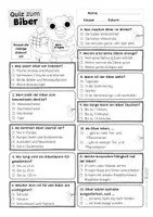 Vorschau - Arbeitsblätter - Biber - Arbeitsblatt mit Quiz (Multiple Choice) und Interactive! - Seite 2