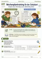 Vorschau - Arbeitsblätter - Wochenplantraining Arbeitsheft Klasse 5 bis 6 Schulstart Aufgaben planen und selbstständig arbeiten - Deckblatt