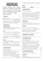 Vorschau - Arbeitsblätter - Polarfuchs Komplettpaket - mit Lesetext, Steckbrief, Lückentext, Suchsel, Quiz und Ausmalbildern - Seite 3