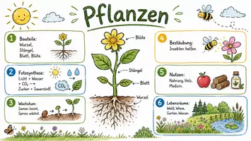 Vorschau - Arbeitsblätter - Arbeitsblätter zum Thema "Pflanze" + Lösung & MP3 + Infografik - Seite 1