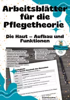 Vorschau - Arbeitsblätter - Die Haut — Aufbau und Funktionen: Arbeitsblätter für die Pflegeausbildung - Deckblatt