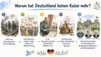 Vorschau - Arbeitsblätter - Arbeitsblätter zum Thema "Warum hat Deutschland keinen Kaiser mehr?" + Lösung & MP3 + Infografik - Seite 3