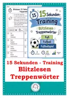 Vorschau - Arbeitsblätter - Blitzlesen. 15-Sekunden-Training.Treppenwörter. Leseförderung - Deckblatt