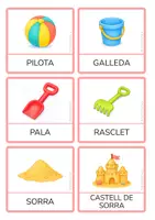 Vista previa - Juegos / Gamificación - Pack vocabulari d’estiu en català / joc de parelles – 3 tipografies - página 1