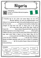 Vorschau - Unterrichtsreihen - Nigeria Lückentext mit Wortspeicher Hörverstehen und Suchsel - Seite 1