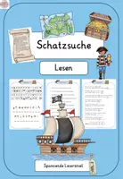 Vorschau - Arbeitsblätter - Schatzsuche - Lesen - Leseprojekt - Schnitzeljagd in der Schule - Deckblatt