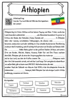 Vorschau - Unterrichtsreihen - Äthiopien Lückentext mit Wortspeicher Hörverstehen und Suchsel - Seite 1