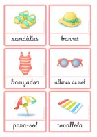 Vista previa - Juegos / Gamificación - Vocabulari d’estiu en català – Targetes i joc de parelles (lligada) - página 2