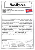 Vorschau - Unterrichtsreihen - Nordkorea Lückentext mit Wortspeicher Hörverstehen und Suchsel - Seite 1