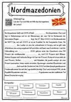 Vorschau - Unterrichtsreihen - Nordmazedonien Lückentext mit Wortspeicher Hörverstehen und Suchsel - Seite 1