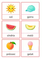 Vista previa - Juegos / Gamificación - Vocabulari d’estiu en català – Targetes i joc de parelles (impremta) - página 1