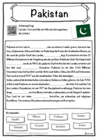Vorschau - Unterrichtsreihen - Pakistan Lückentext mit Wortspeicher Hörverstehen und Suchsel - Seite 1