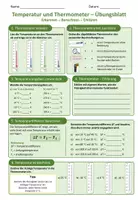 Vorschau - Unterrichtsreihen - Temperatur und Thermometer - Physik Sek I - Arbeitsblätter inkl. Lösungen - Seite 1