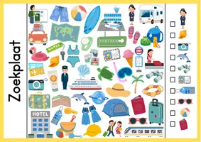 Voorbeeld - Zoekplaten voor kleuters (zomer & reizen) - Pagina 1