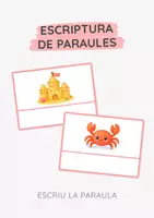 Vista previa - Hojas de trabajo - Escriptura de paraules ESTIU (36 targetes) - Portada