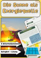 Vorschau - Arbeitsblätter - Die Sonne als Energiequelle. Solarenergie & Energiewende - Deckblatt