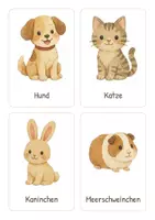 Vorschau - Poster - Tier-Bildkarten 🐾 70 Wortschatzkarten für Deutsch & Sachunterricht | Haustiere, Bauernhof, Zoo & Wald | Grundschule Klasse 1 bis 4 (DaZ) - Seite 2