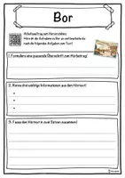 Vorschau - Unterrichtsreihen - Bor Lückentext mit Wortspeicher Hörverstehen und Suchsel - Seite 3