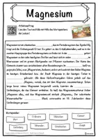 Vorschau - Unterrichtsreihen - Magnesium Lückentext mit Wortspeicher Hörverstehen und Suchsel - Seite 1