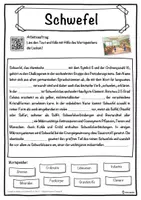 Vorschau - Unterrichtsreihen - Schwefel Lückentext mit Wortspeicher Hörverstehen und Suchsel - Seite 1