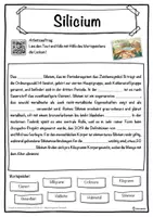 Vorschau - Unterrichtsreihen - Silicium Lückentext mit Wortspeicher Hörverstehen und Suchsel - Seite 1