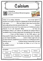 Vorschau - Unterrichtsreihen - Calcium Lückentext mit Wortspeicher Hörverstehen und Suchsel - Seite 1