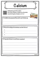 Vorschau - Unterrichtsreihen - Calcium Lückentext mit Wortspeicher Hörverstehen und Suchsel - Seite 3