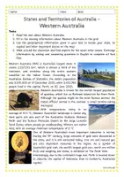 Vorschau - Arbeitsblätter - States and Territories of AUSTRALIA (reading, speaking, map work) - Seite 1