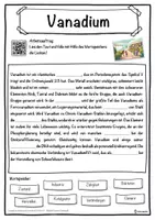 Vorschau - Unterrichtsreihen - Vanadium Lückentext mit Wortspeicher Hörverstehen und Suchsel - Seite 1