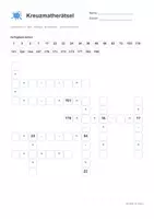 Vorschau - Arbeitsblätter - Kreuzmatherätsel - Addition, Subtraktion - Zahlenraum 1-200 - Seite 1