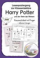 Vorschau - Arbeitsblätter - Zauberhafter Kreuzworträtsel Lesespaziergang - Deckblatt